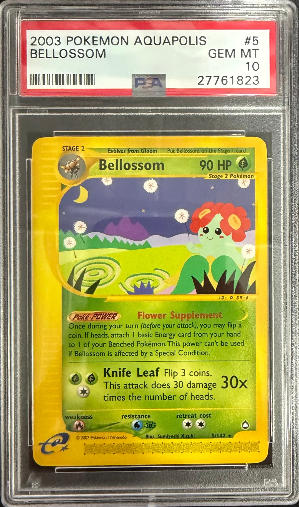 2003 POKEMON AQUAPOLIS #5 BELLOSSOM PSA 10