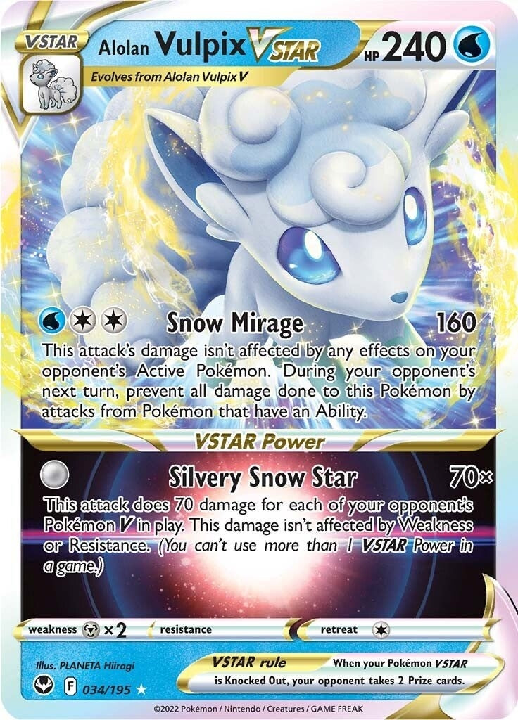 Alolan Vulpix VSTAR (034/195) (SWSH12)