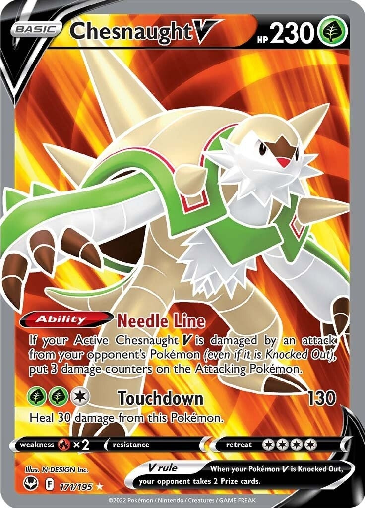 Chesnaught V (Full Art) (171/195) (SWSH12)