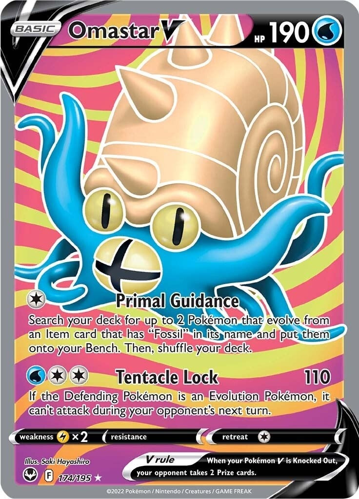 Omastar V (Full Art) (174/195) (SWSH12)