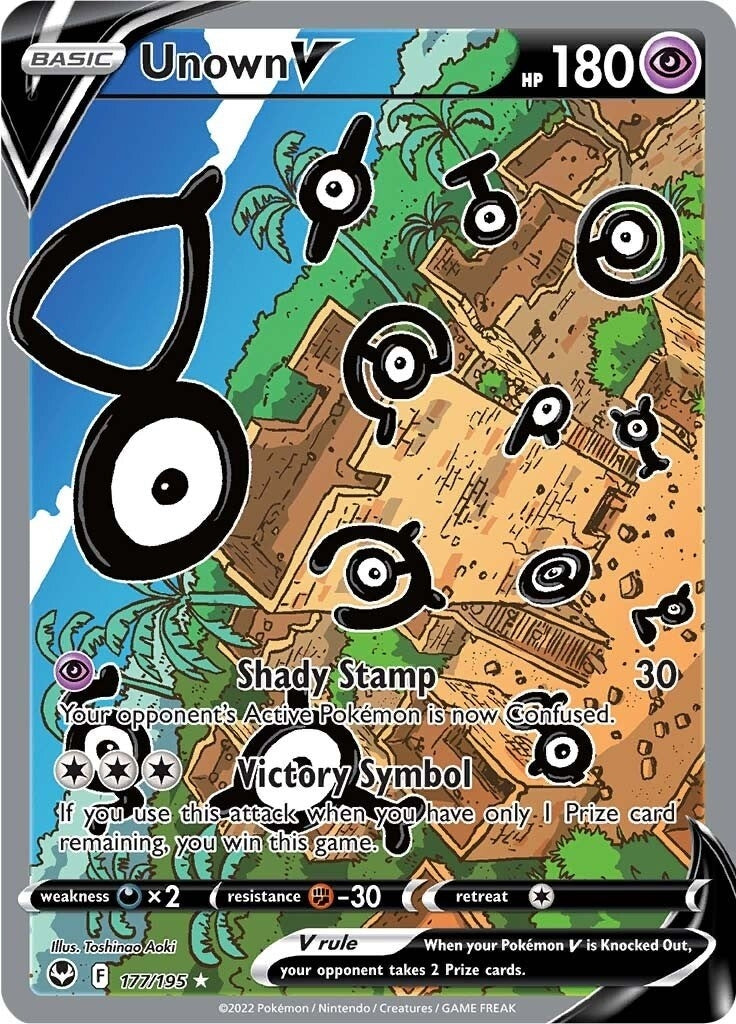Unown V (Alternate Full Art) (177/195) (SWSH12)