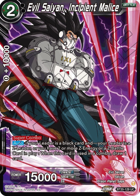 Evil Saiyan, Incipient Malice (BT20-129) (DBS-B20)