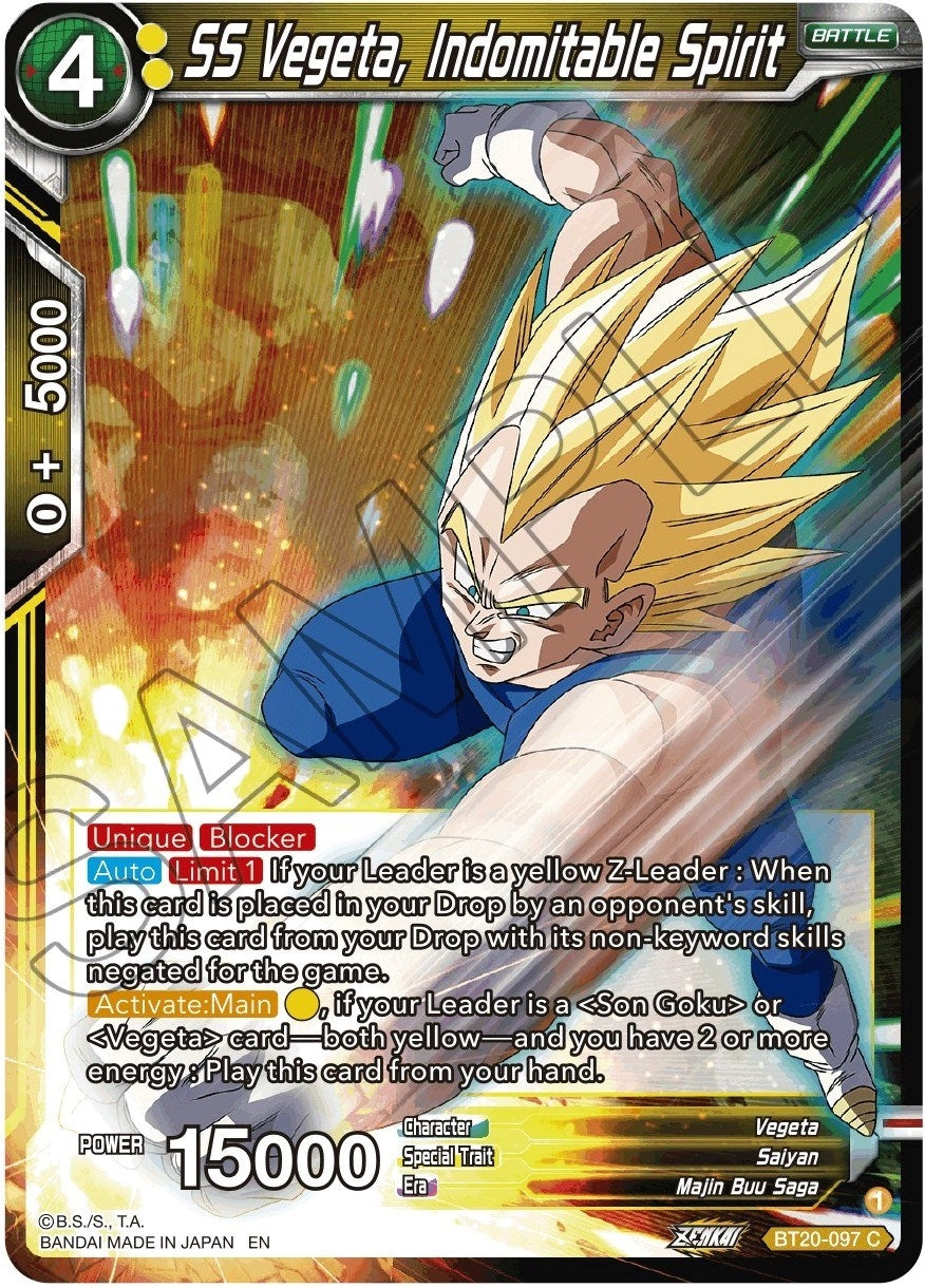 SS Vegeta, Indomitable Spirit (BT20-097) (DBS-B20)