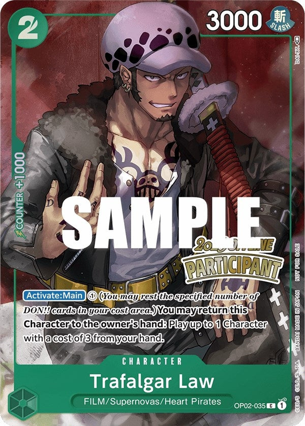 Trafalgar Law (Offline Regional 2023) [Participant] (OP02-035) (OP-PR)