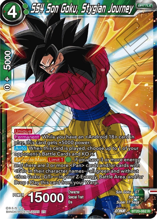 SS4 Son Goku, Stygian Journey (BT20-062) (DBS-B20)