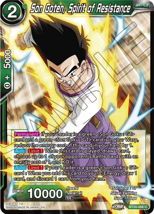 Son Goten, Spirit of Resistance (BT20-066) (DBS-B20)