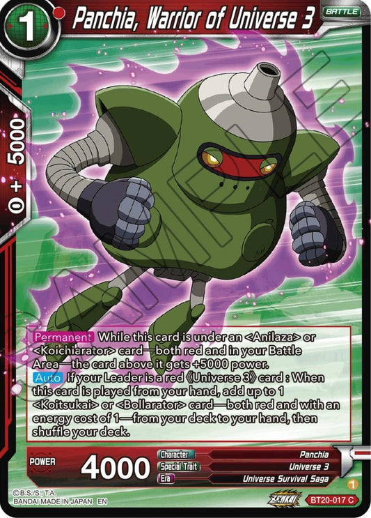 Panchia, Warrior of Universe 3 (BT20-017) (DBS-B20)