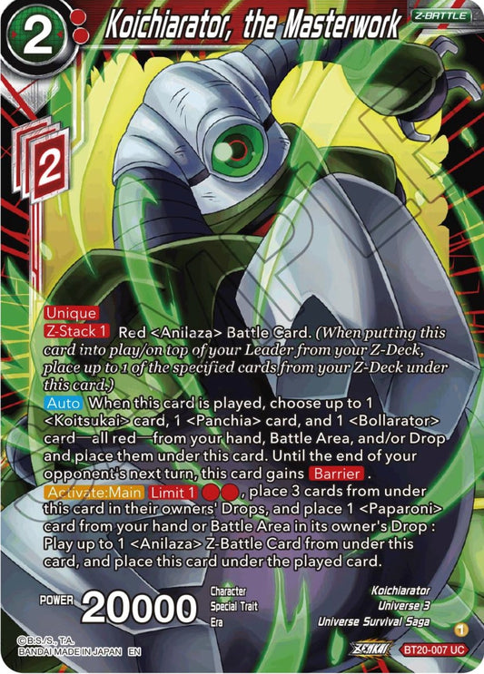 Koichiarator, the Masterwork (BT20-007) (DBS-B20)