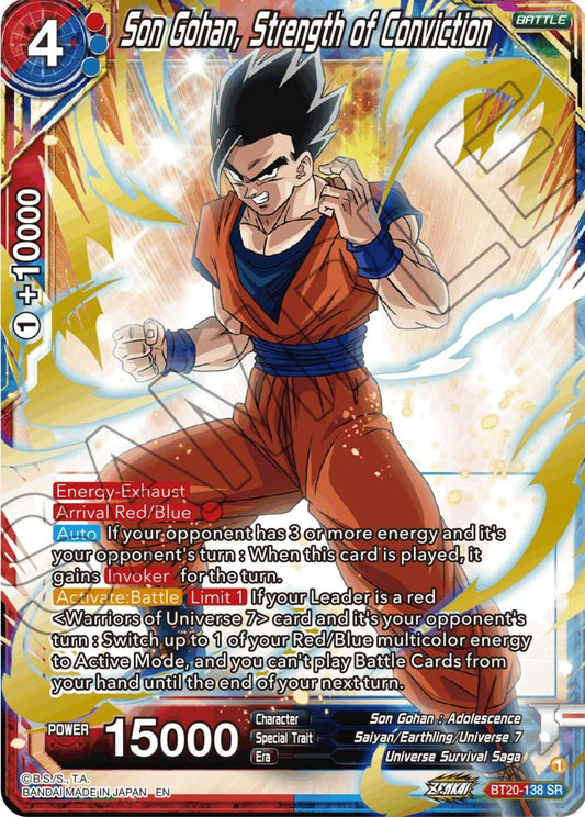 Son Gohan, Strength of Conviction (BT20-138) (DBS-B20)