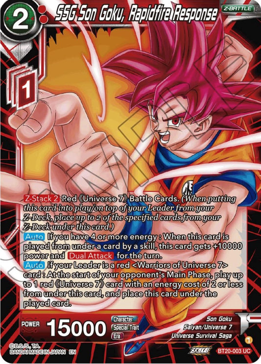 SSG Son Goku, Rapidfire Response (BT20-003) (DBS-B20)