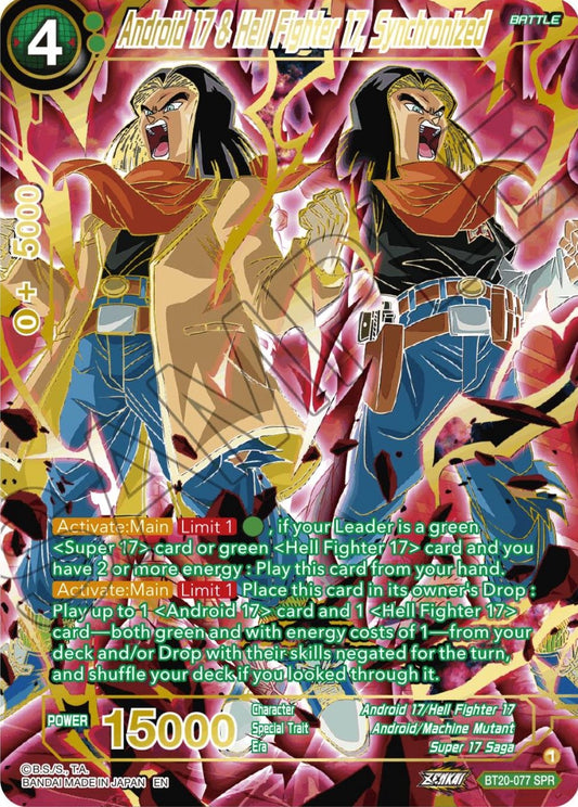 Android 17 & Hell Fighter 17, Synchronized (SPR) (BT20-077) (DBS-B20)