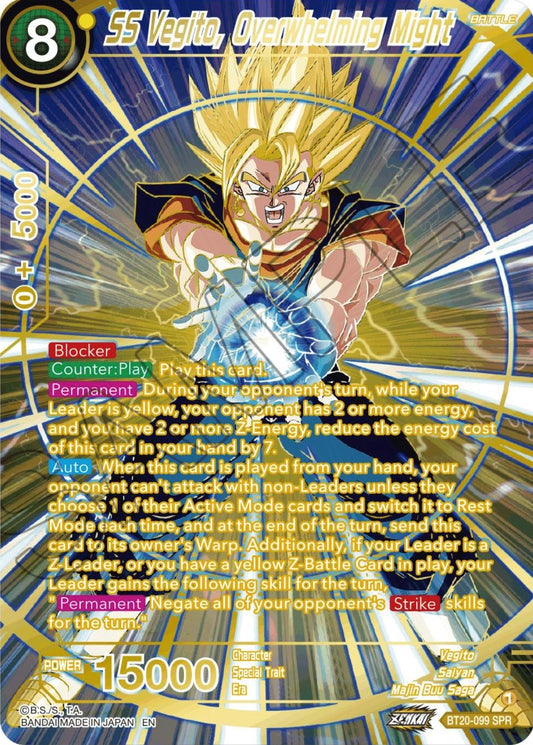 SS Vegito, Overwhelming Might (SPR) (BT20-099) (DBS-B20)