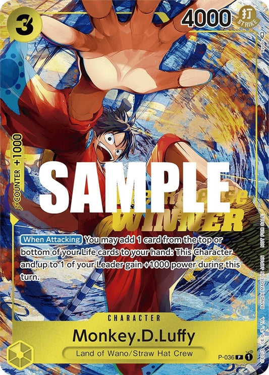 Monkey.D.Luffy (Pre-Release Tournament) (Winner) (P-036) (OP-PR)