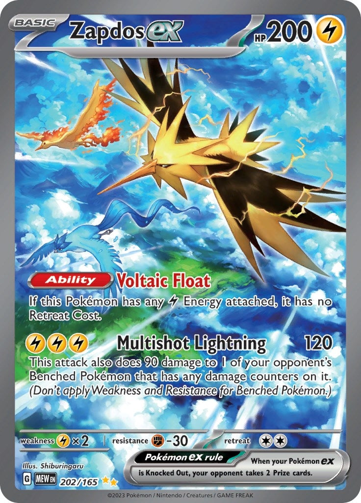 Zapdos ex (202/165) (MEW)