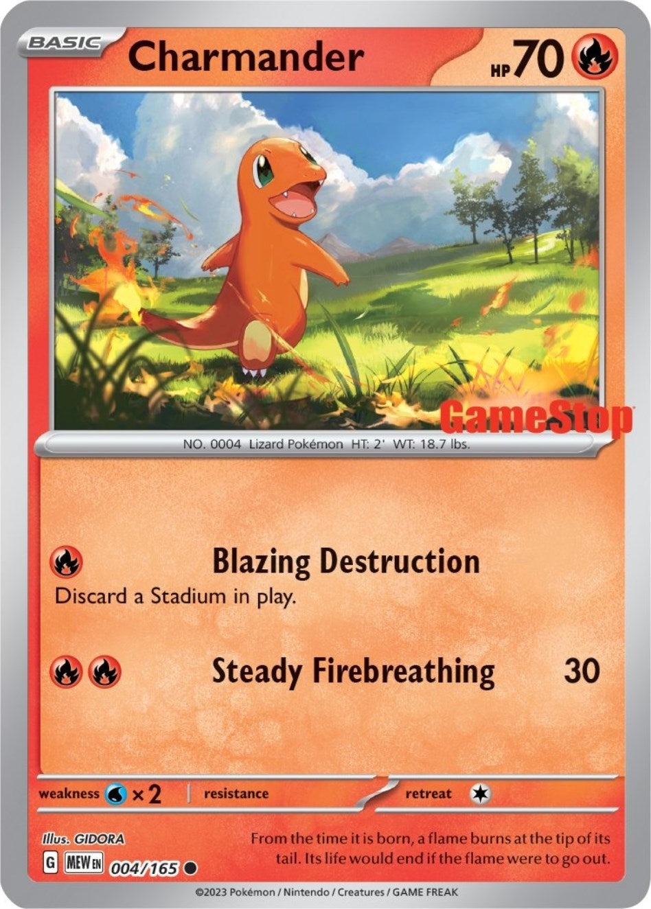 Charmander - 004/165 (GameStop Exclusive) (004/165) (MCAP)