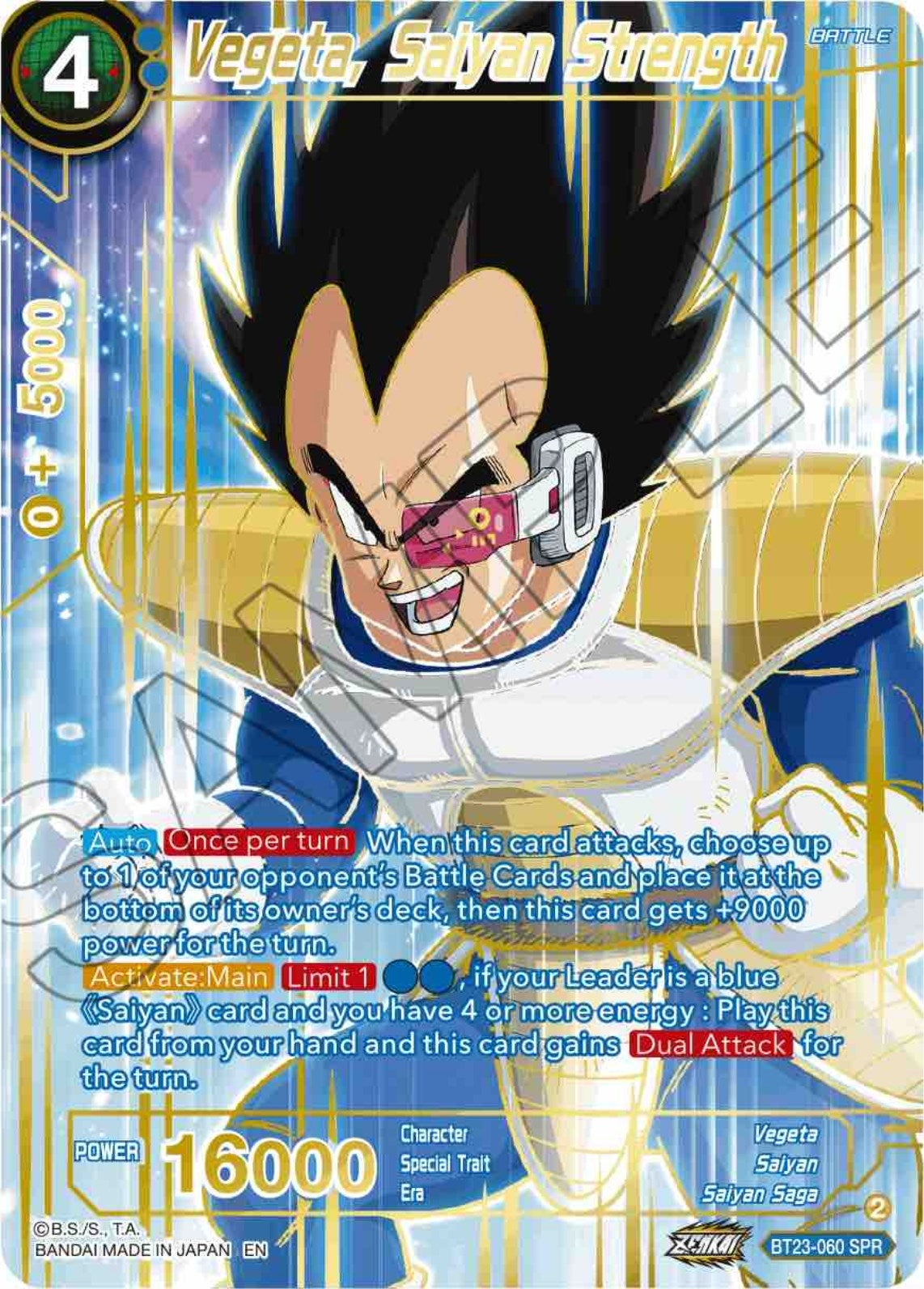 Vegeta, Saiyan Strength (SPR) (BT23-060) (BT23)