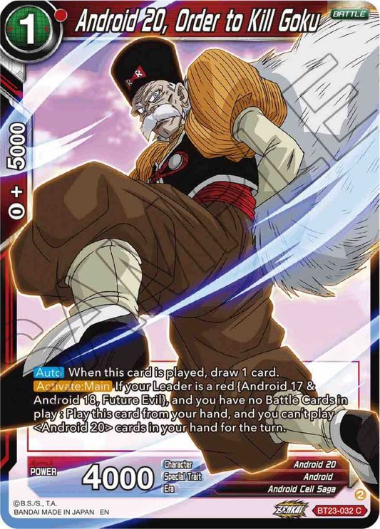 Android 20, Order to Kill Goku (BT23-032) (BT23)
