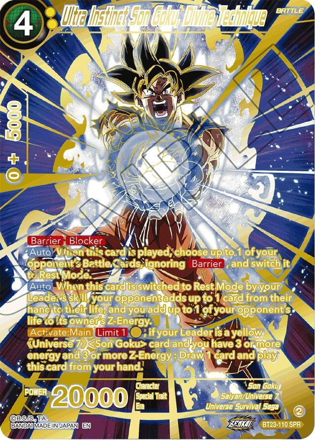 Ultra Instinct Son Goku, Divine Technique (SPR) (BT23-110) (BT23)