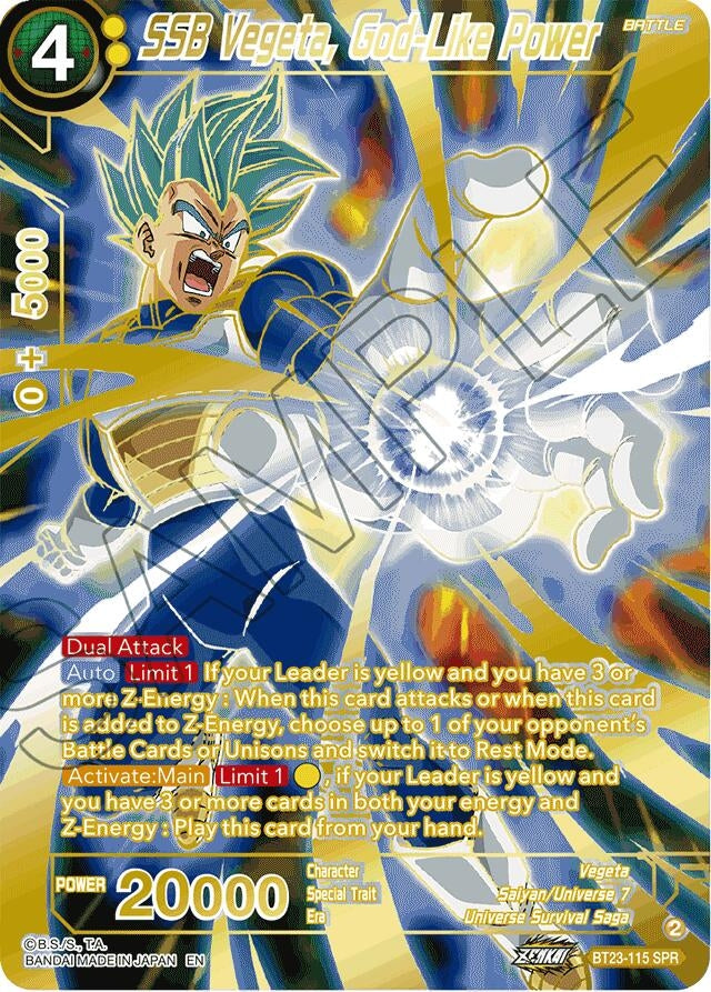 SSB Vegeta, God-Like Power (SPR) (BT23-115) (BT23)