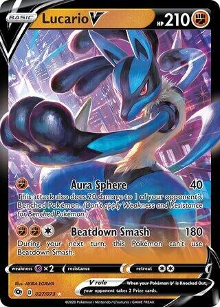 Lucario V - 027/073 (Non-Holo) (27/73) (PR)