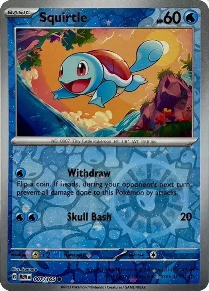 Squirtle - 007/165 (Reverse Cosmos Holo) (Costco Exclusive) (007/165) (MCAP)