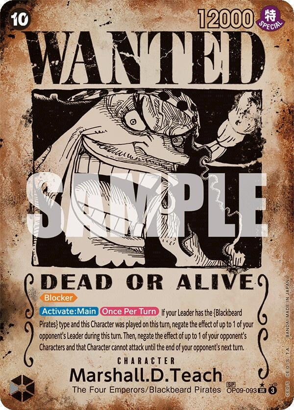 Marshall.D.Teach (093) (Wanted Poster) (OP09-093) (OP09)