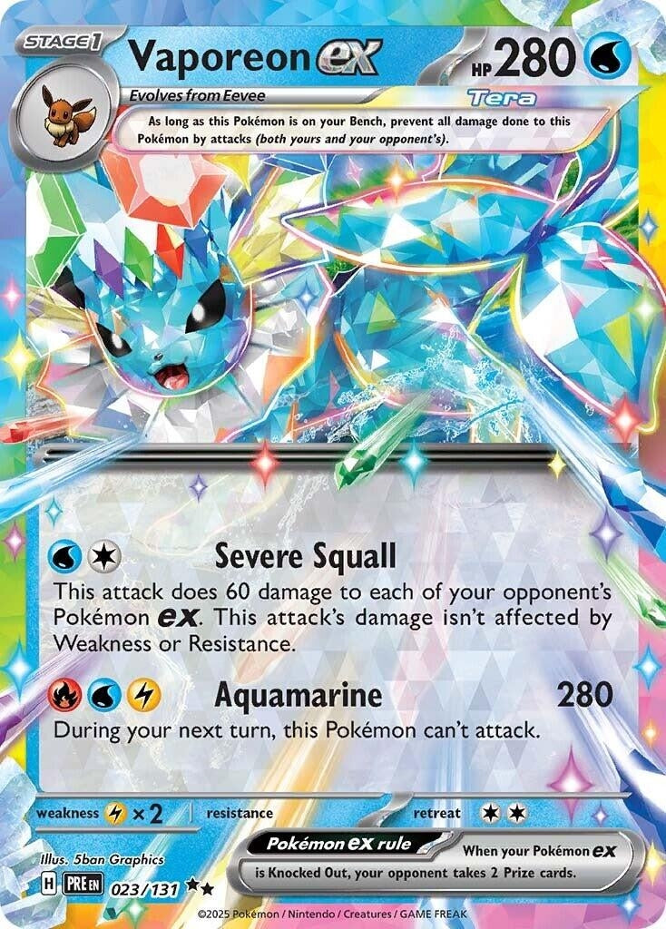 Vaporeon ex (023/131) (PRE)
