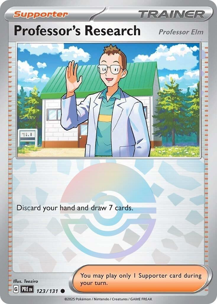 Professor's Research [Professor Elm] (Poke Ball Pattern) (123/131) (PRE)