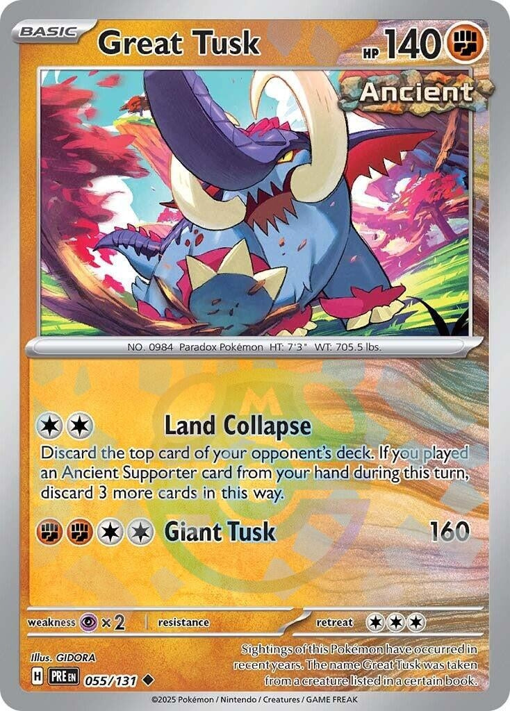 Great Tusk (Master Ball Pattern) (055/131) (PRE)