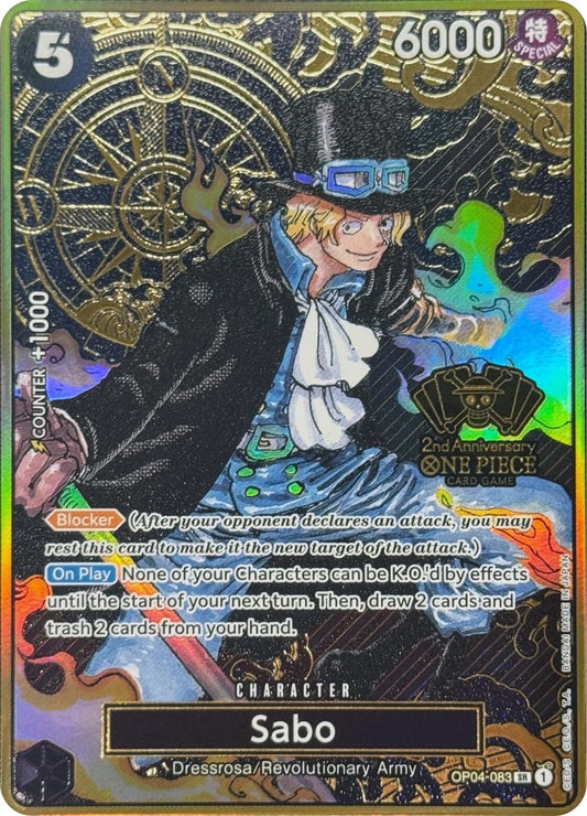 Sabo (One Piece Japanese Version 2nd Anniversary Set) (OP04-083) (OP-PR)