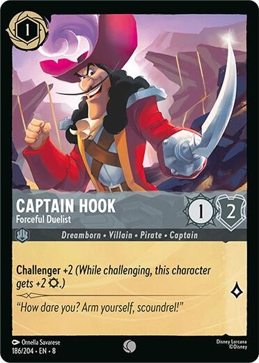 Captain Hook - Forceful Duelist (186/204) (8)