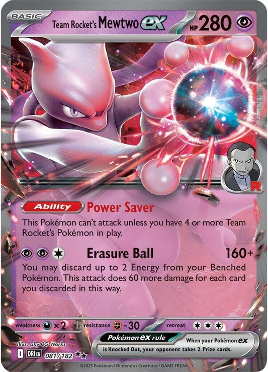 Team Rocket's Mewtwo ex (081/182) (DRI)