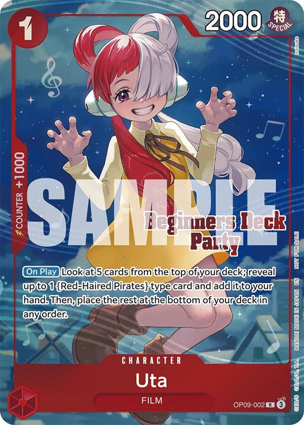 Uta (Beginners Deck Party [ST-23] - [ST-28] Winner Pack) (OP09-002) (OP-PR)