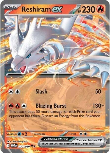Reshiram ex (020/086) (WHT)