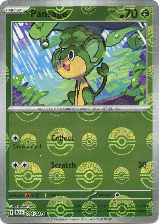 Pansage (Poke Ball Pattern) (004/086) (BLK)