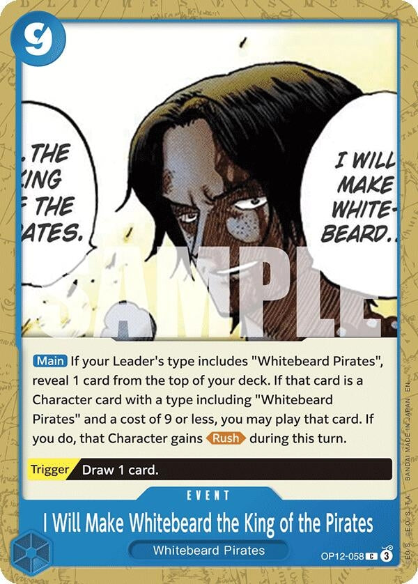 I Will Make Whitebeard the King of the Pirates (OP12-058) (OP12)