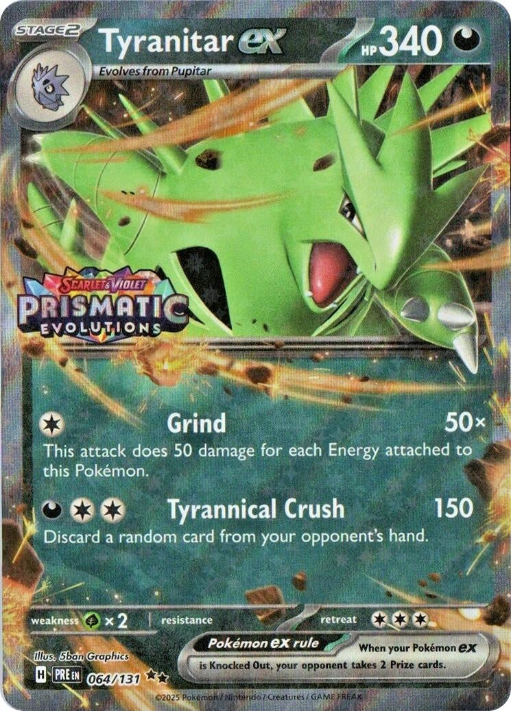 Tyranitar ex (Prismatic Evolutions Stamp) (064/131) (MCAP)