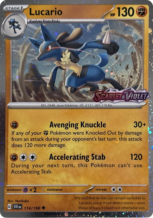 Lucario (Scarlet & Violet Stamp) (114/198) (MCAP)