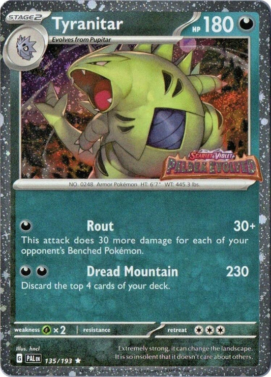 Tyranitar (Paldea Evolved Stamp) (135/193) (MCAP)