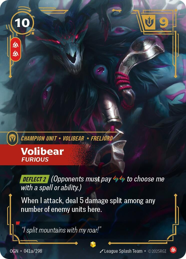 Volibear, Furious (Alternate Art) (041a/298) (OGN)