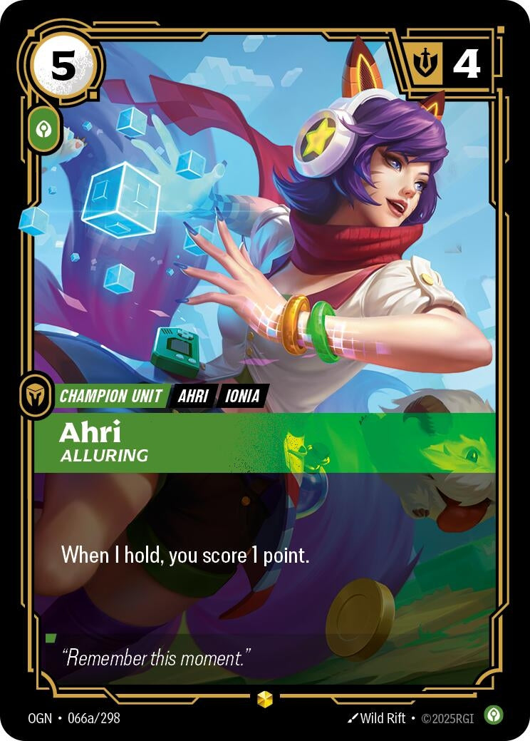 Ahri, Alluring (Alternate Art) (066a/298) (OGN)