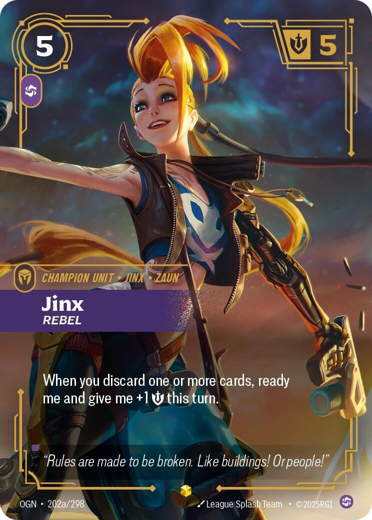 Jinx, Rebel (Alternate Art) (202a/298) (OGN)