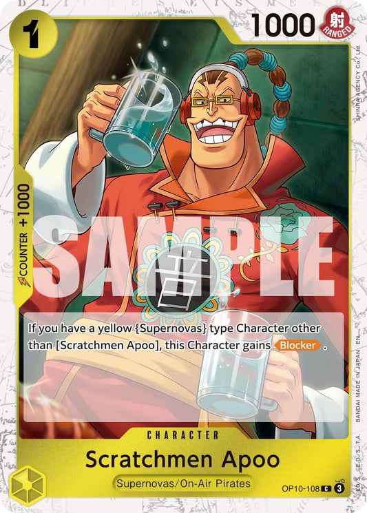 Scratchmen Apoo - OP10-108 (Pirate Foil) (OP10-108) (PRB-02)