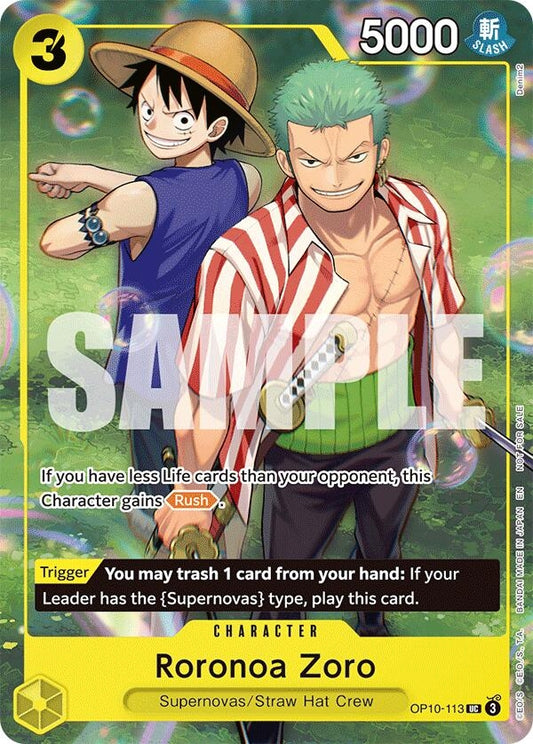 Roronoa Zoro (Learn Together Deck Set - Set Sail Event) (OP10-113) (OP-PR)