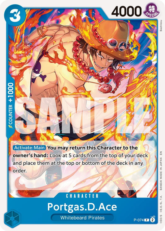 Portgas.D.Ace - P-074 (Pirate Foil) (P-074) (PRB-02)