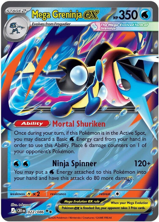Mega Greninja ex (022/086) (CRI)