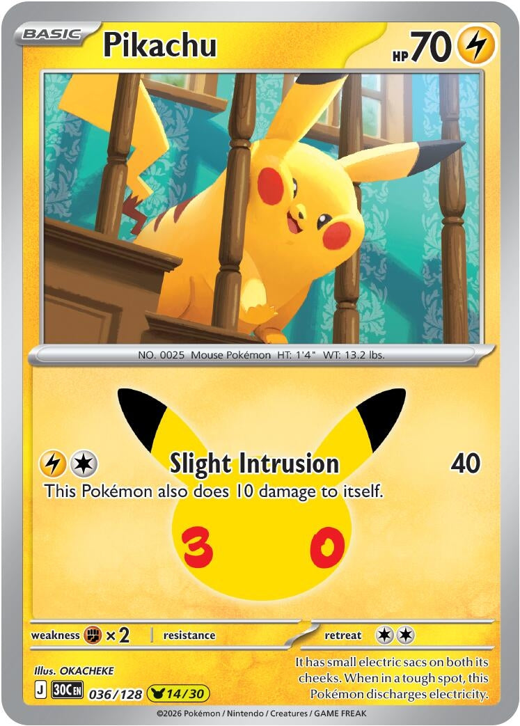 Pikachu (036/128) (30C)