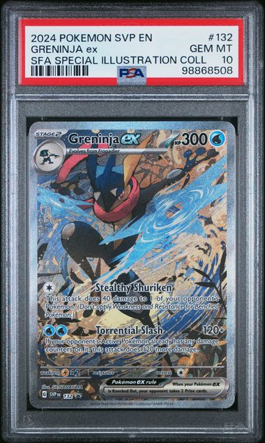 2024 POKEMON SVP EN-SCARLET & VIOLET BLACK STAR PROMOS #132 GRENINJA ex SFA SPECIAL ILLUSTRATION COLL PSA 10