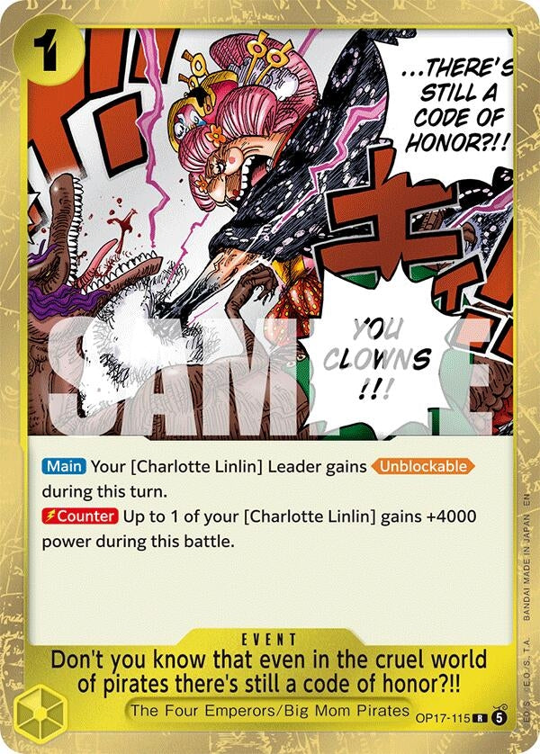 Don't you know that even in the cruel world of pirates there's still a code of honor?!! (OP17-115) (OP17)