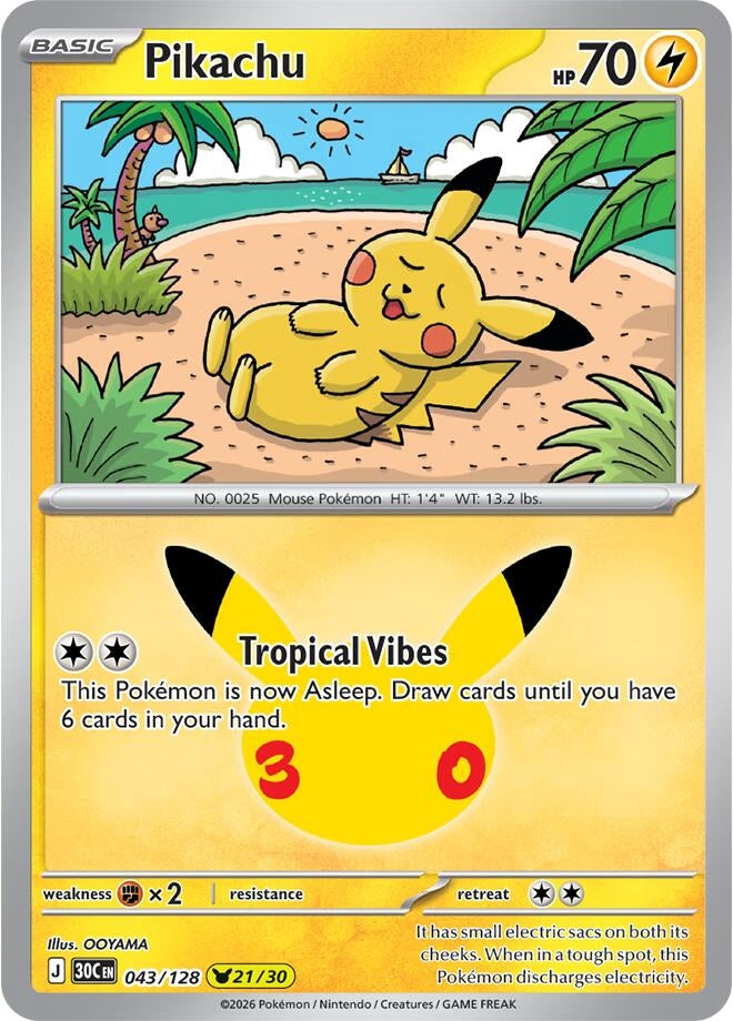 Pikachu (043/128) (30C)